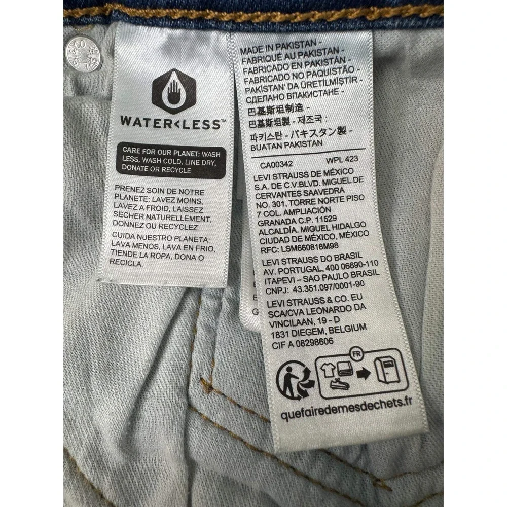 Levis 505 Regular Fit Straight Leg Mens Jeans Medium Wash Blue W34 L30